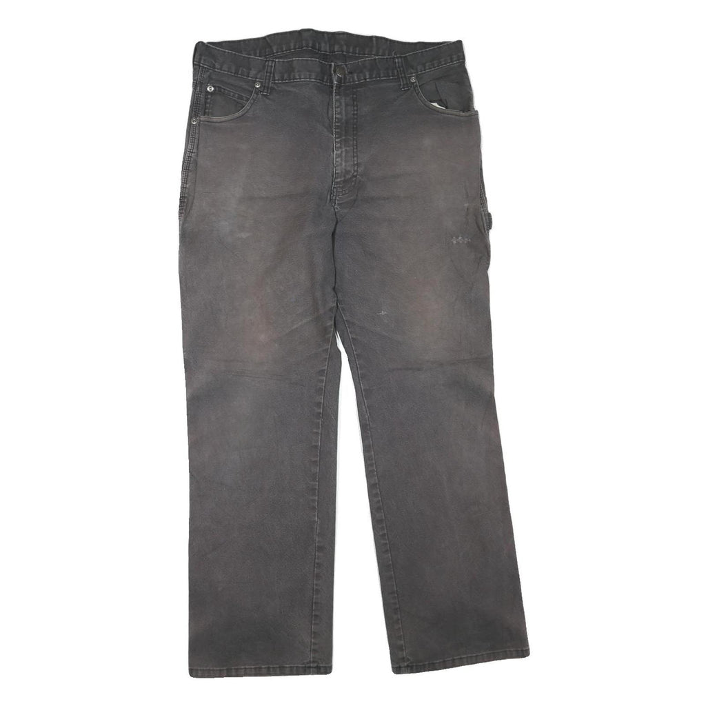 DICKIES Mens Jeans Black Regular Straight Denim Good Condition W36 L30 Workwear