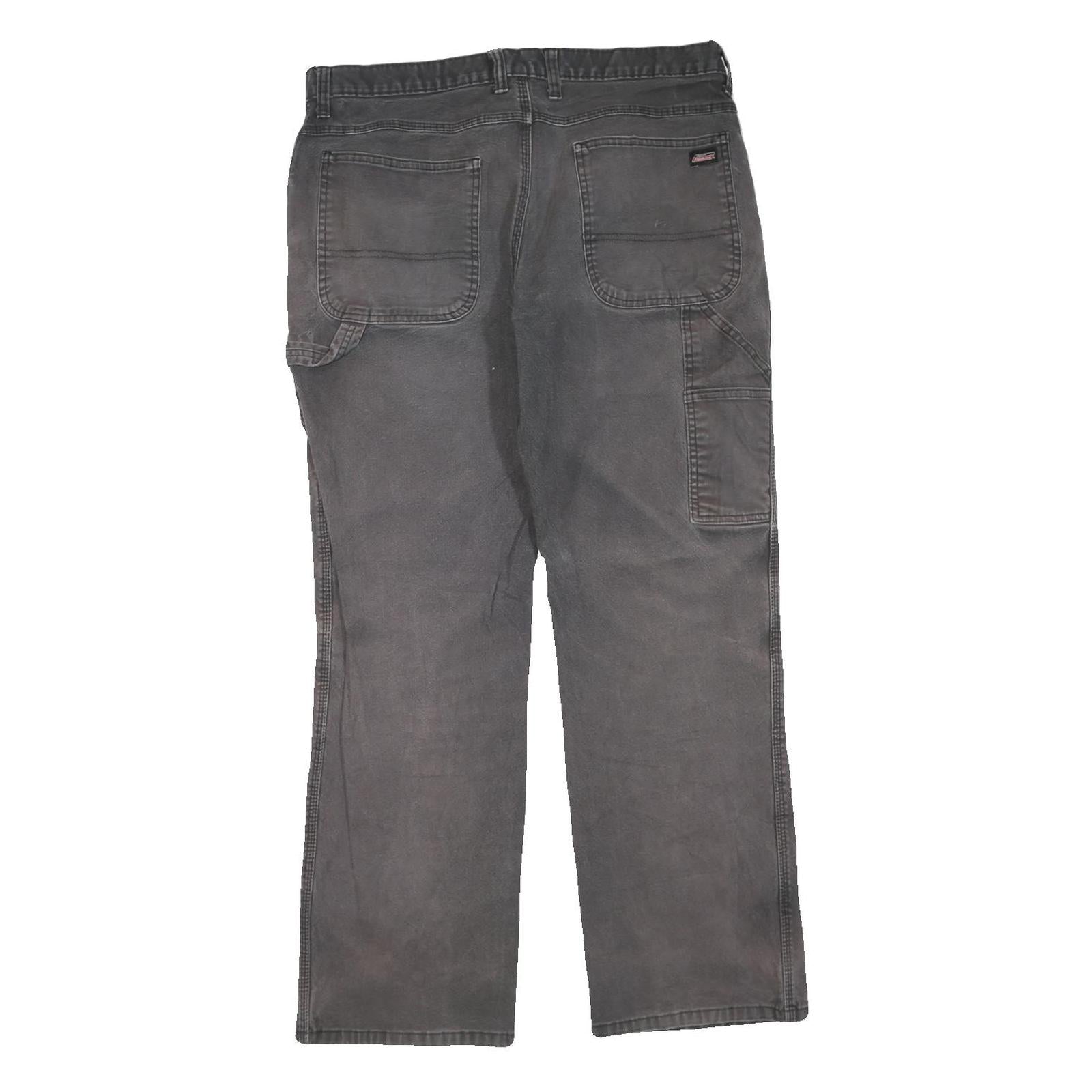 DICKIES Mens Jeans Black Regular Straight Denim Good Condition W36 L30 Workwear