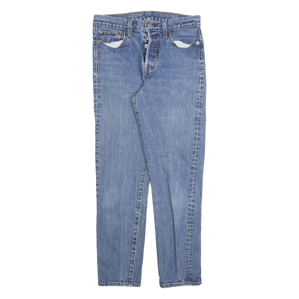 LEVI'S Womens Jeans Blue Slim Skinny Denim Raw W28 L26 Button Closure