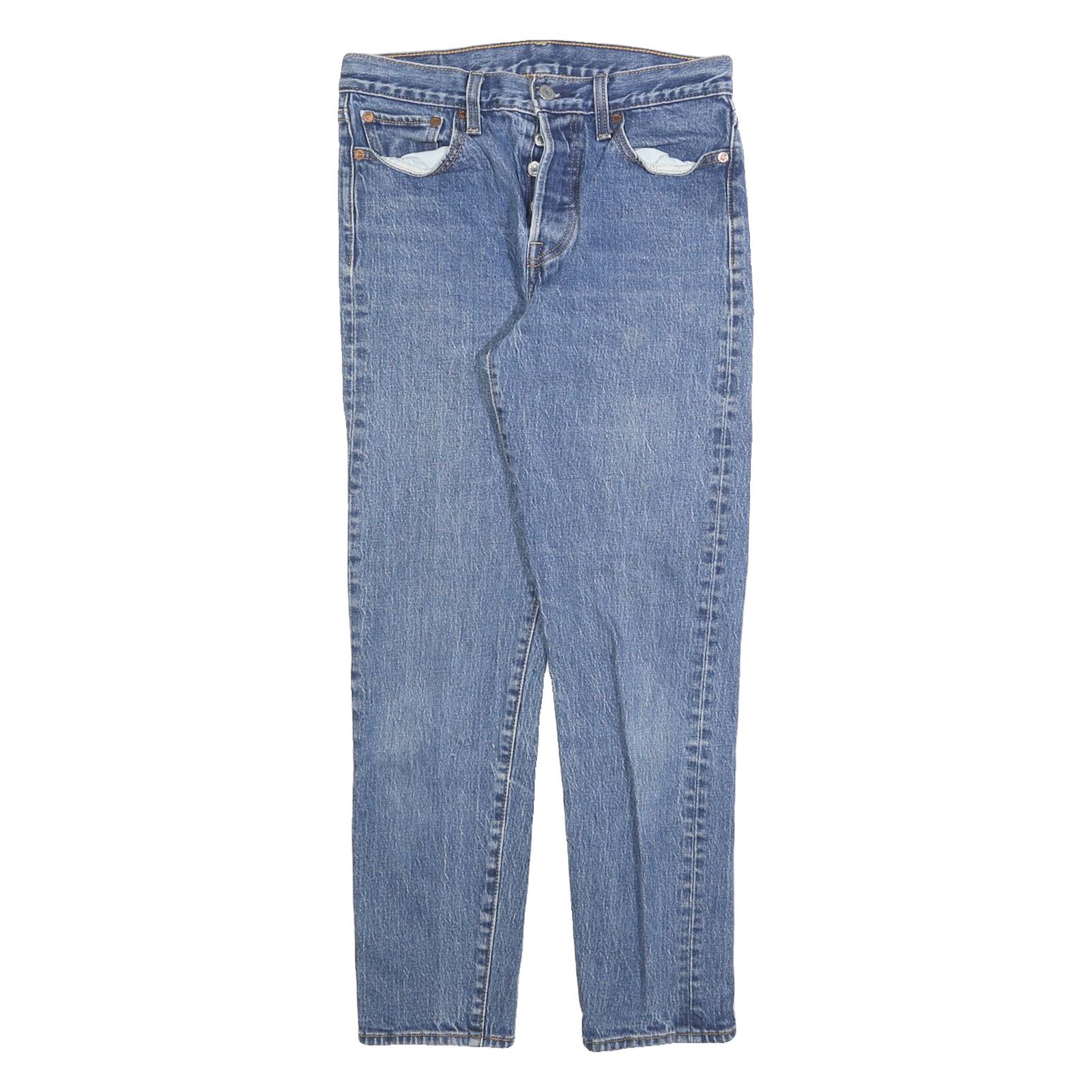 LEVI'S Womens Jeans Blue Slim Skinny Denim Raw W28 L26 Button Closure