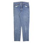 LEVI'S Womens Jeans Blue Slim Skinny Denim Raw W28 L26 Button Closure