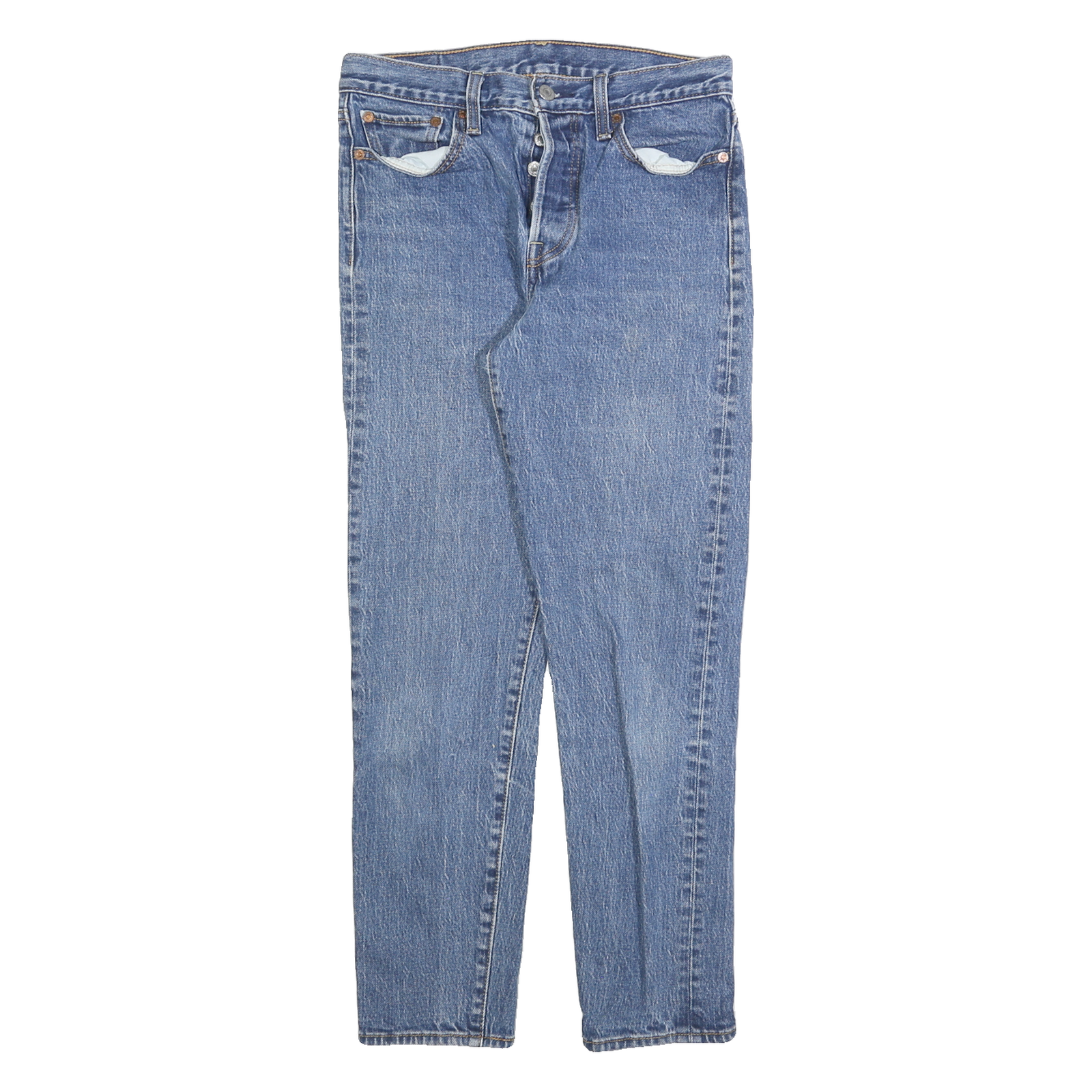 LEVI'S Womens Jeans Blue Slim Skinny Denim Raw W28 L26 Button Closure