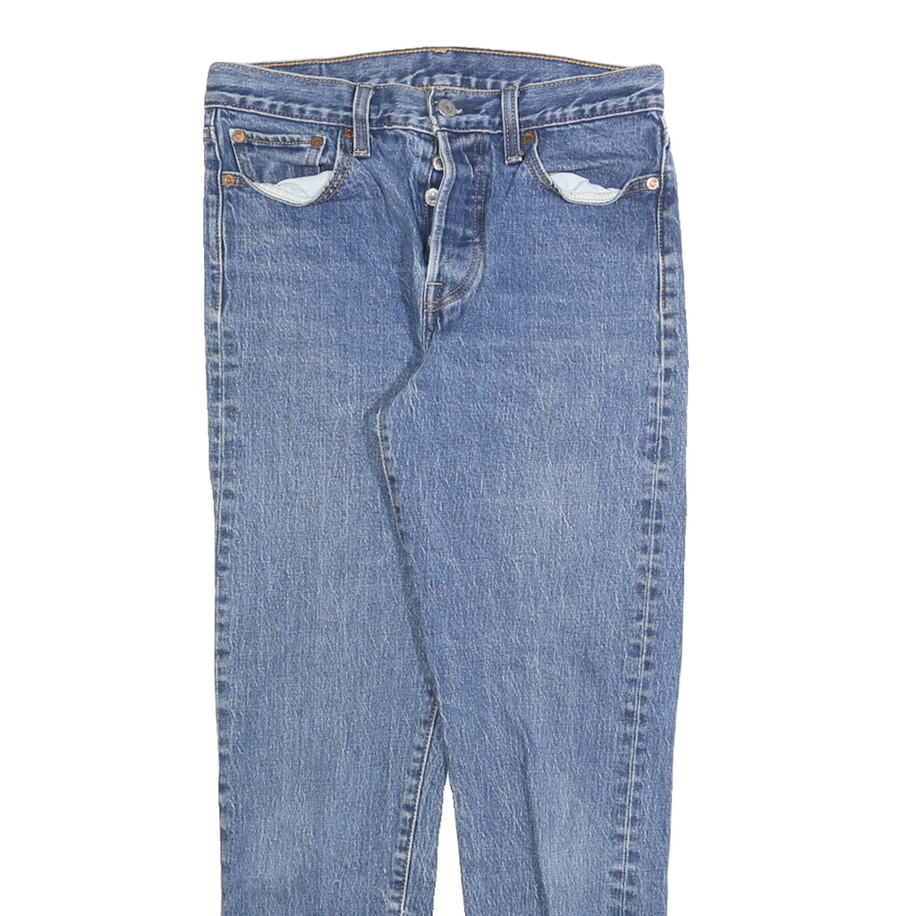 LEVI'S Womens Jeans Blue Slim Skinny Denim Raw W28 L26 Button Closure