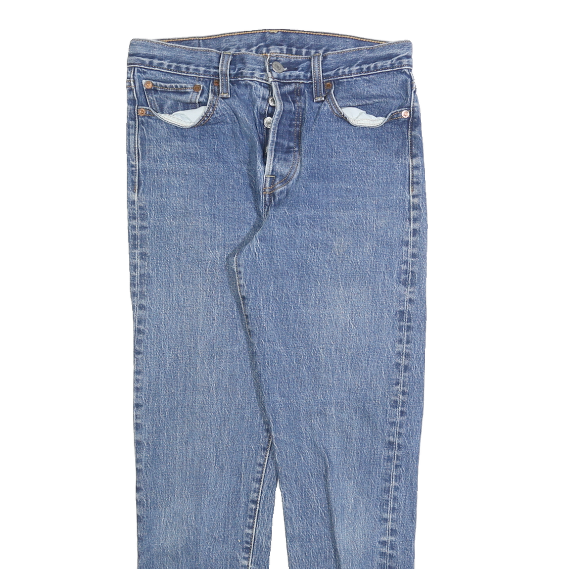 LEVI'S Womens Jeans Blue Slim Skinny Denim Raw W28 L26 Button Closure