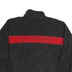 TOMMY HILFIGER Mens Black & Red Zip Jacket L Polyester Casual