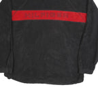 TOMMY HILFIGER Mens Black & Red Zip Jacket L Polyester Casual