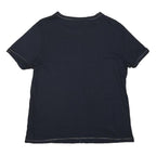 NEXT Womens Black T-Shirt UK 14 Short Sleeve Crew Neck Cotton Blend Casual Top