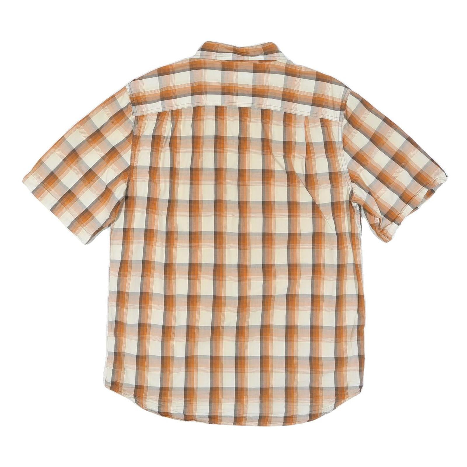 CARHARTT Mens Beige & Orange Check Shirt M Button-Down Collar Summer Casual