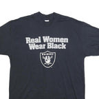 STEDMAN Mens Black Raiders Graphic T-Shirt XL Short Sleeve Crew Neck Cotton