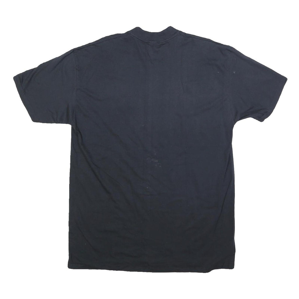 STEDMAN Mens Black Raiders Graphic T-Shirt XL Short Sleeve Crew Neck Cotton