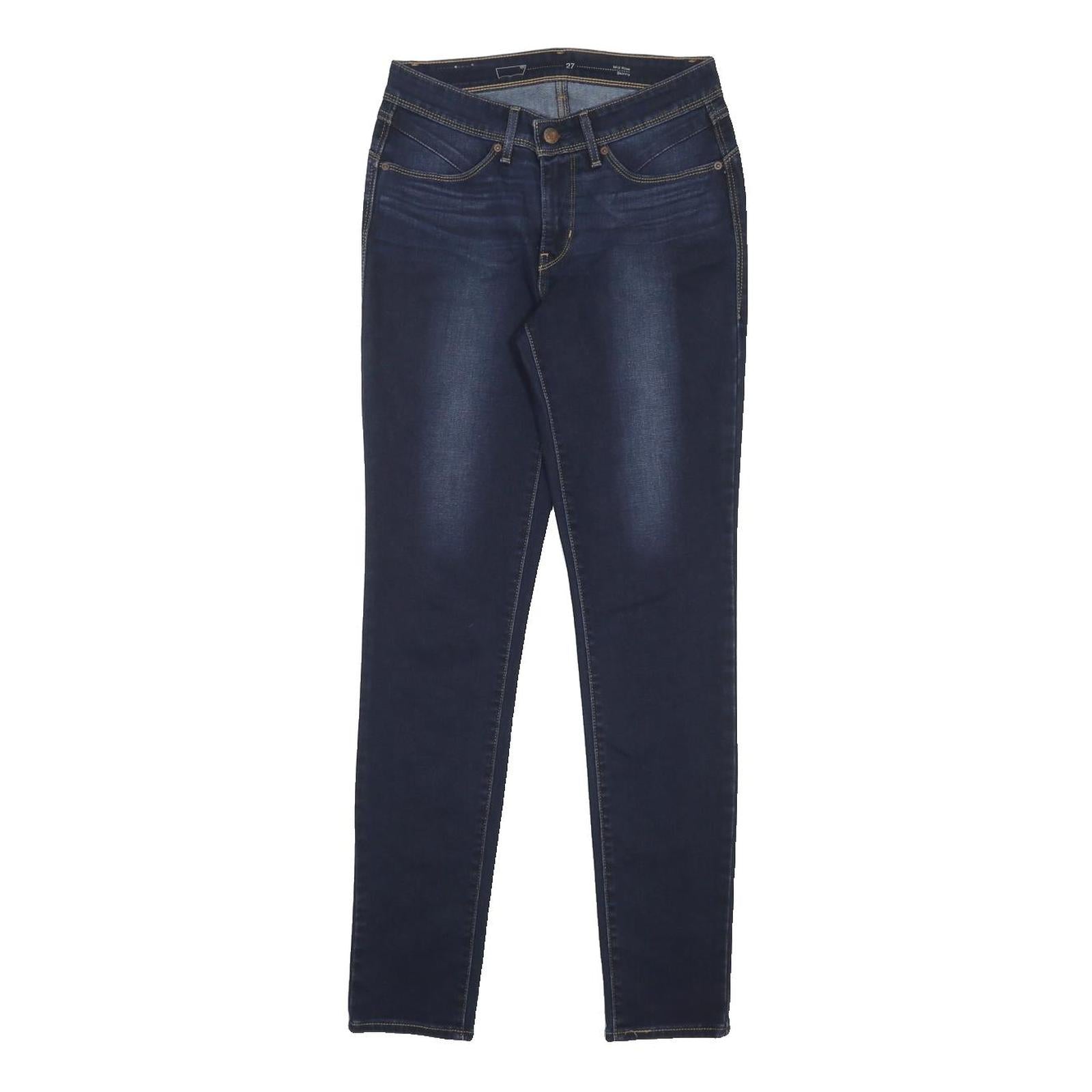 LEVI'S Womens Slim Blue Denim Jeans W27 L32 Zip Cotton Blend Classic Fit
