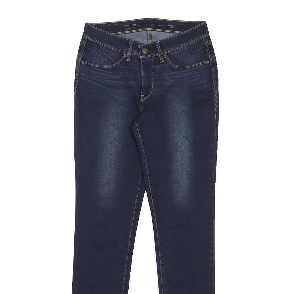 LEVI'S Womens Slim Blue Denim Jeans W27 L32 Zip Cotton Blend Classic Fit