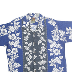 PINEAPPLE CONNECTION Mens Blue & Grey Hawaiian Shirt M Cotton Blend Casual