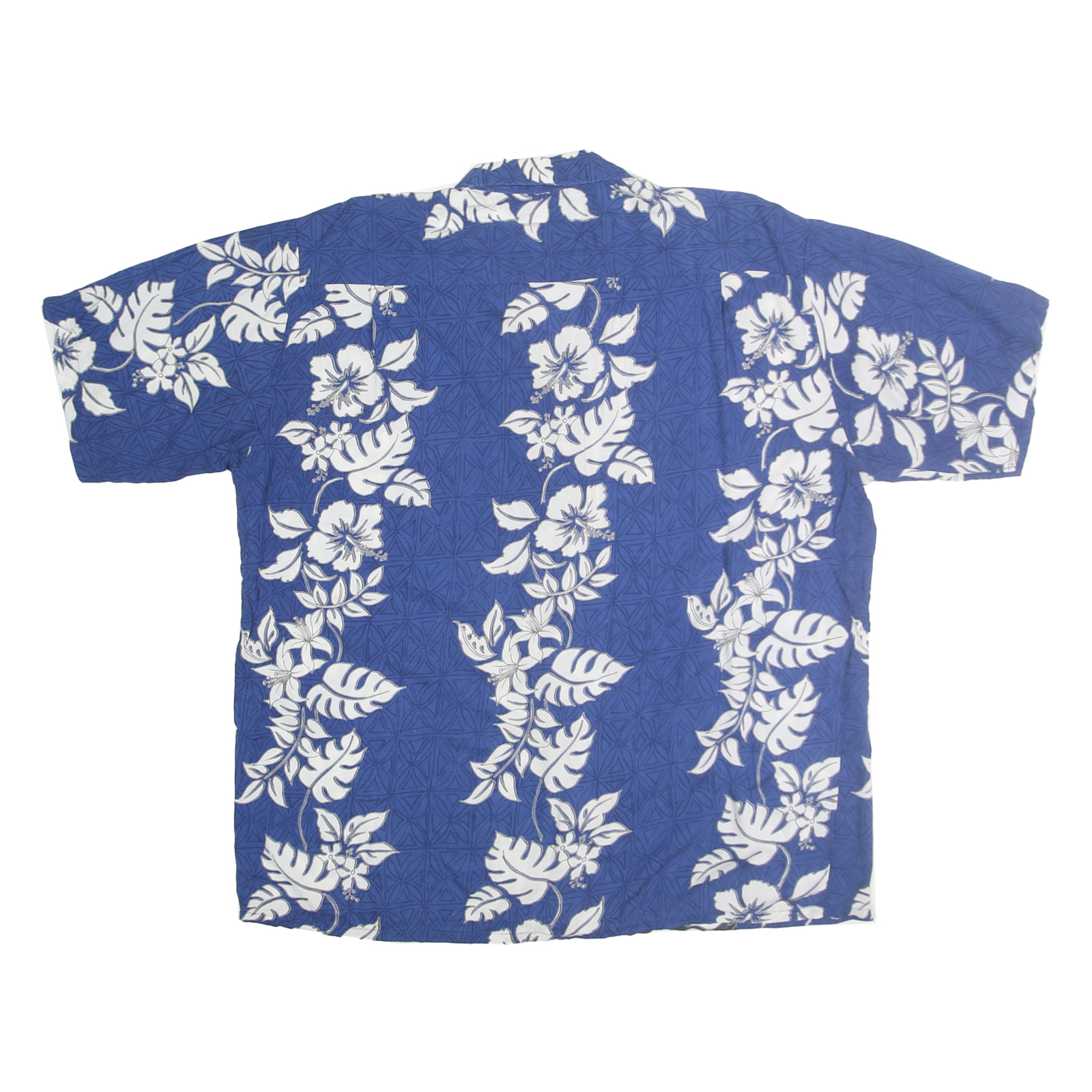 PINEAPPLE CONNECTION Mens Blue & Grey Hawaiian Shirt M Cotton Blend Casual
