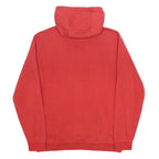 NIKE Mens Red Pullover Hoodie M Cotton Blend Long Sleeve Drawstring Pocket