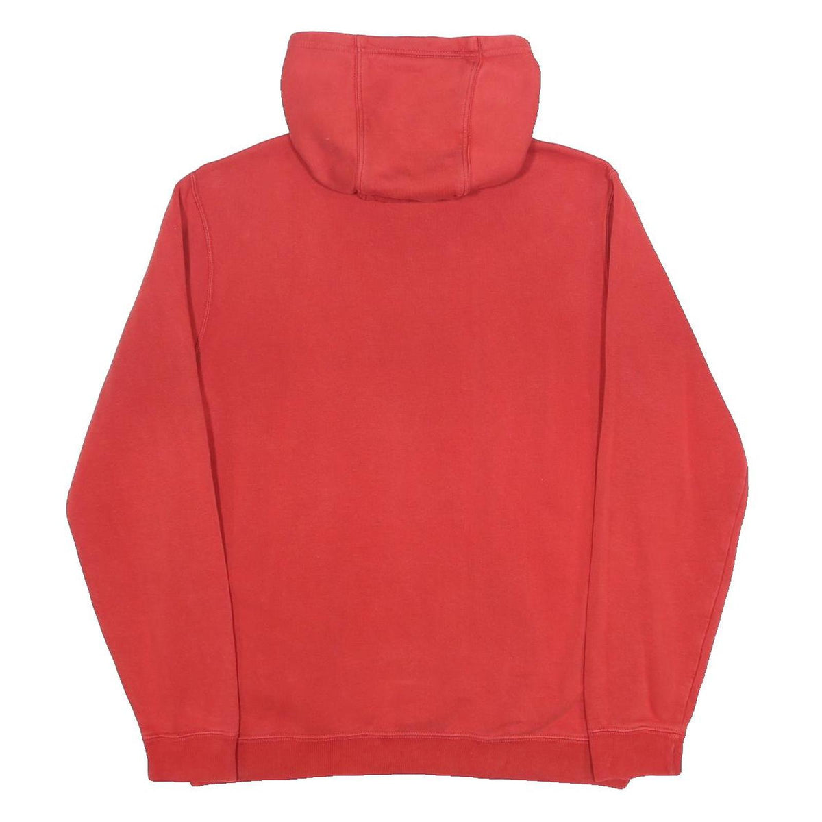 NIKE Mens Red Pullover Hoodie M Cotton Blend Long Sleeve Drawstring Pocket