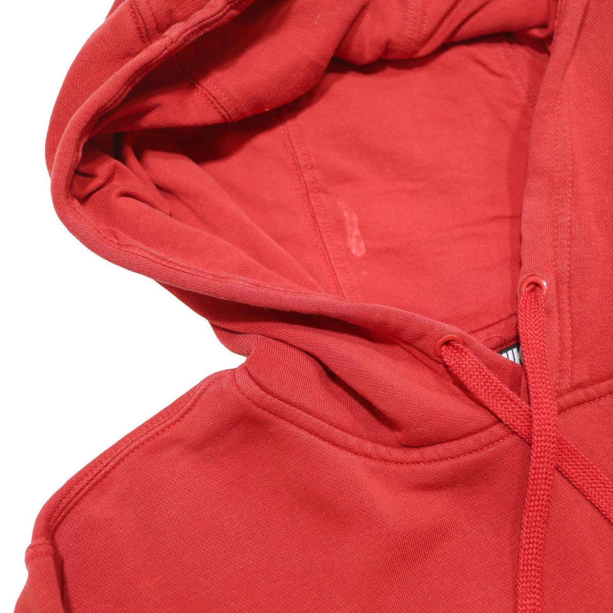 NIKE Mens Red Pullover Hoodie M Cotton Blend Long Sleeve Drawstring Pocket