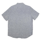 LEVI'S Mens Blue Linen Blend Shirt L Casual Summer Lightweight Button Up