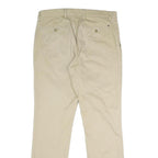 TOMMY HILFIGER Mens Slim Beige Cotton Blend Slim Trousers W32 L32 Casual Work