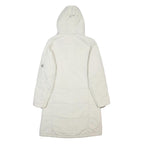 JACK WOLFSKIN Womens White Outdoor Jacket UK 6 Polyester Zip Hooded Plain