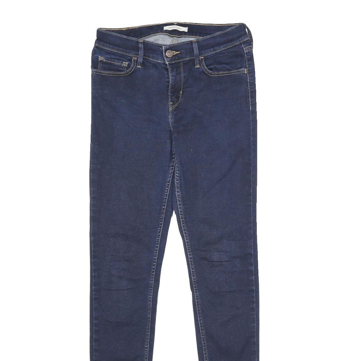 LEVI'S 710 Super Skinny Womens Jeans Blue Slim Skinny Denim Raw W26 L32