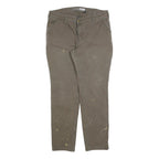 CARHARTT Womens Relaxed Fit Workwear Brown Cotton Blend Jeans W34 L30 Durable