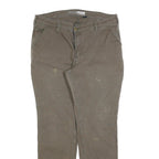 CARHARTT Womens Relaxed Fit Workwear Brown Cotton Blend Jeans W34 L30 Durable