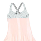 CHANEL Womens Pink & Silver Silk Pleated Mini Dress UK 4 Sleeveless Strappy
