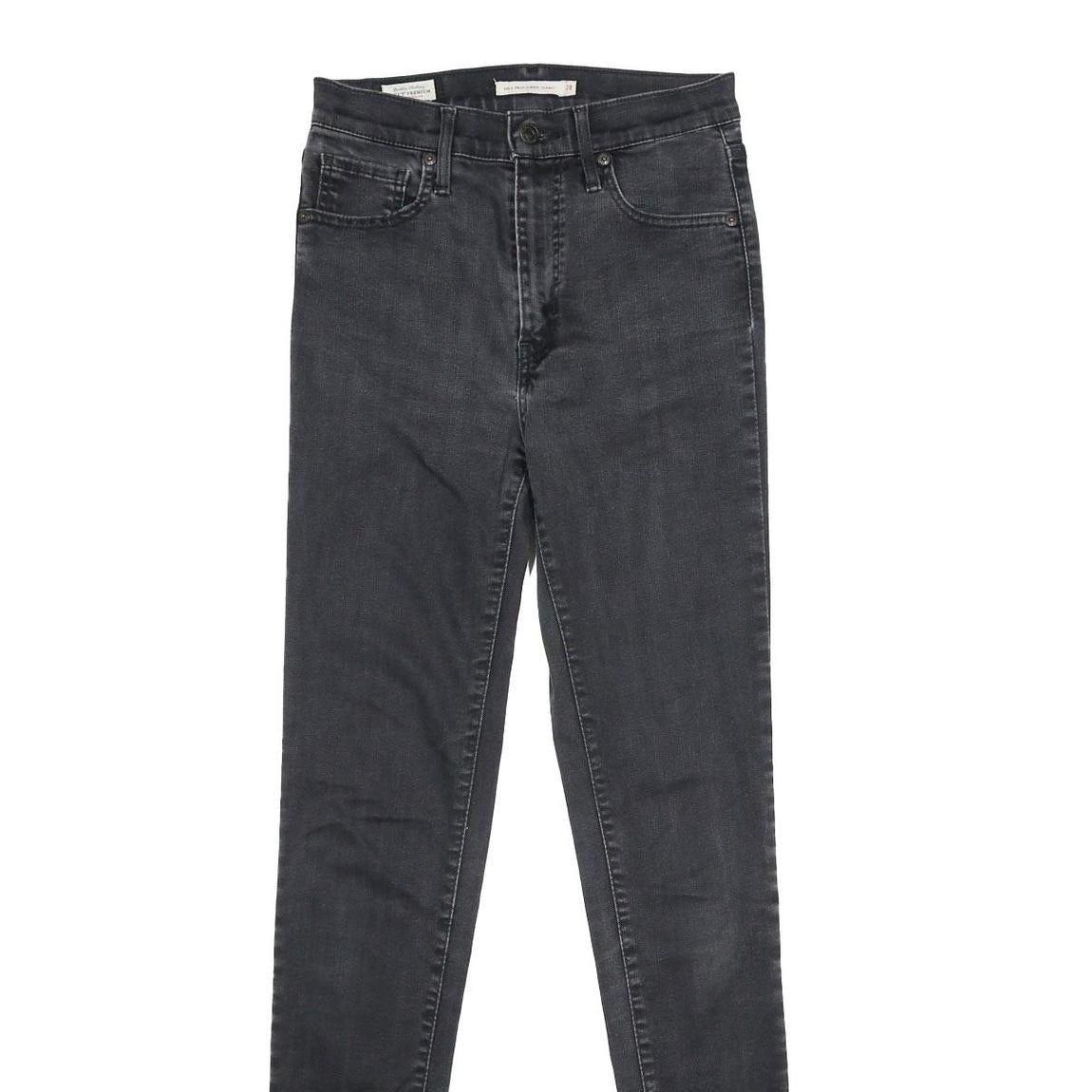 LEVI'S Mile High Super Skinny Big E Womens Jeans Black Slim Skinny Denim W28 L34