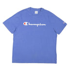 CHAMPION Mens Blue XL Short Sleeve Crew Neck Graphic T-Shirt Cotton Blend