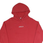 SUBDUED Mens Red Hoodie M Cotton Blend Pullover Graphic Print