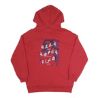 SUBDUED Mens Red Hoodie M Cotton Blend Pullover Graphic Print
