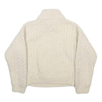 ARAN CRAFTS Boys Cream Wool Patterned Roll Neck Pullover Jumper S Warm Knit