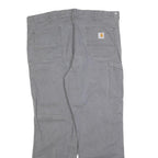 CARHARTT Mens Relaxed Fit Grey Cotton Blend Zip Trousers W40 L30 Casual Workwear