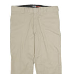 DICKIES Mens Beige Cotton Regular Straight Trousers W38 L30 Workwear Casual