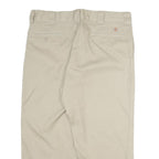 DICKIES Mens Beige Cotton Regular Straight Trousers W38 L30 Workwear Casual
