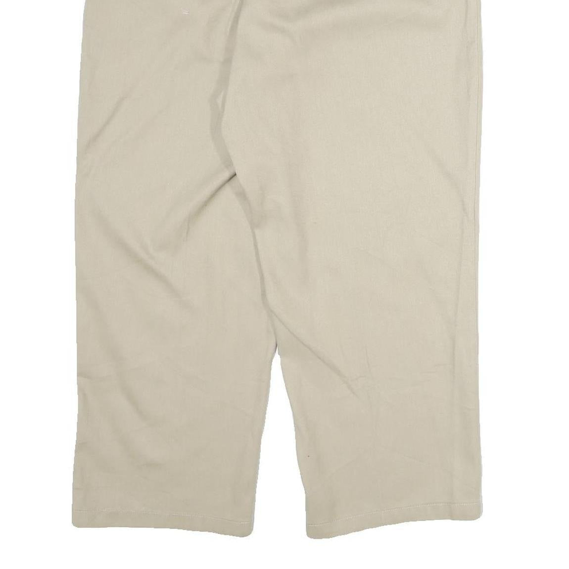 DICKIES Mens Beige Cotton Regular Straight Trousers W38 L30 Workwear Casual