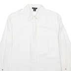 KAREN MILLEN Womens White Shirt Long Sleeve Collared UK 6 Elegant Classic