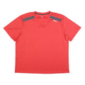 REEBOK Mens Red Athletic T-Shirt L Short Sleeve V-Neck Sports Gym Top