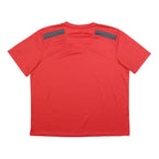 REEBOK Mens Red Athletic T-Shirt L Short Sleeve V-Neck Sports Gym Top