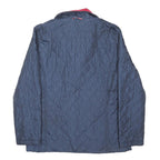 TOMMY HILFIGER Womens Navy & Red Quilted Zip Jacket M Polyester Blend Casual