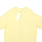 URBAN OUTFITTERS Mens Yellow Cotton Shirt S Casual Summer Button Down Pocket