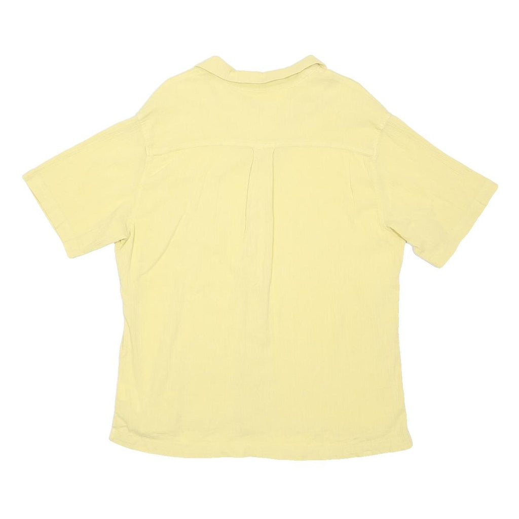 URBAN OUTFITTERS Mens Yellow Cotton Shirt S Casual Summer Button Down Pocket