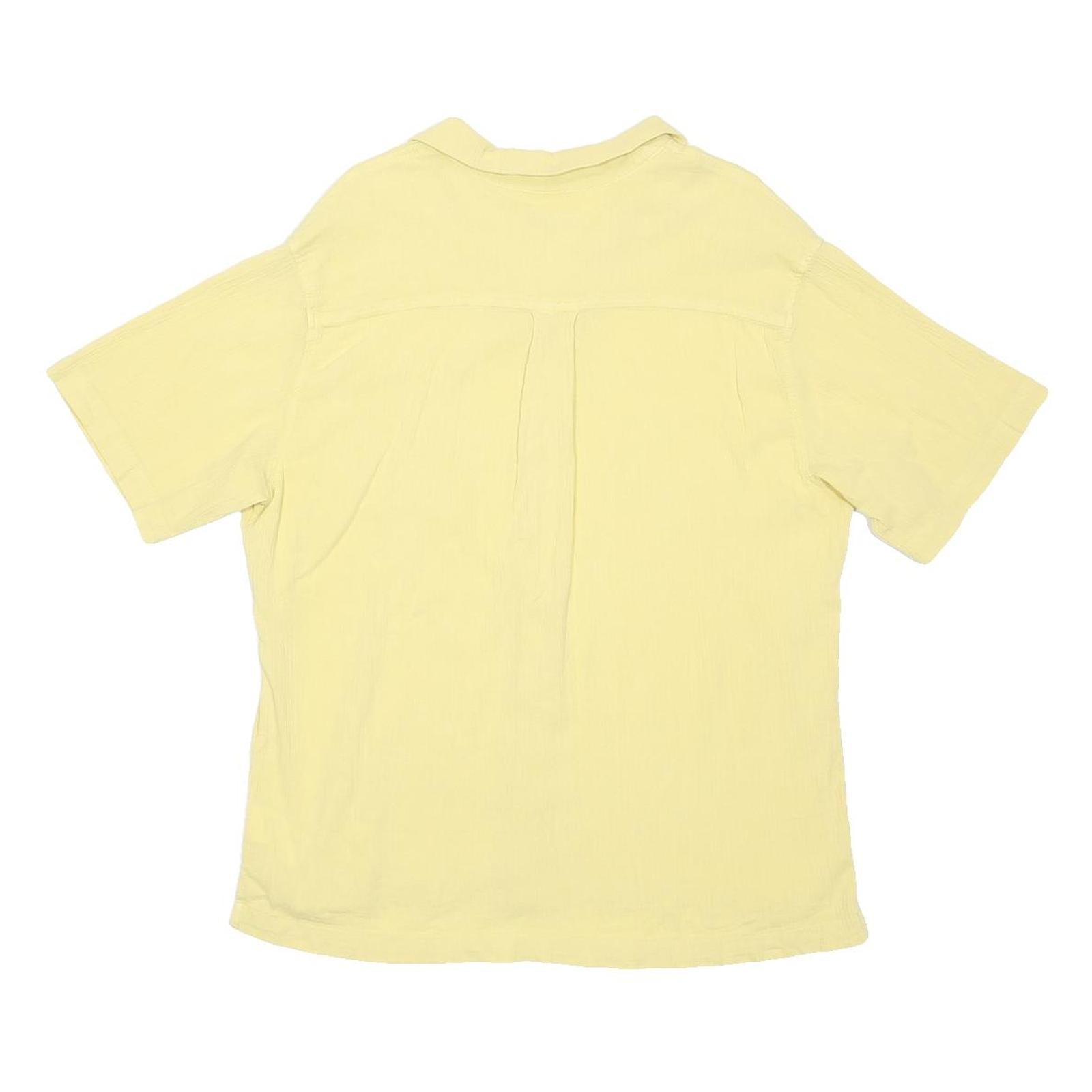 URBAN OUTFITTERS Mens Yellow Cotton Shirt S Casual Summer Button Down Pocket