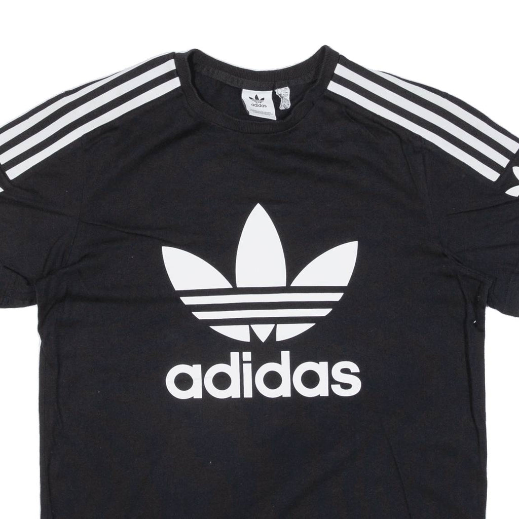 ADIDAS Womens T-Shirt Black UK 6