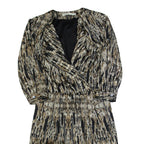 KAREN MILLEN Womens Pencil Dress Brown Crazy Pattern Knee Length UK 10