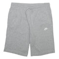 NIKE Mens Grey Casual Shorts L W32 Cotton Drawstring Comfort Fit