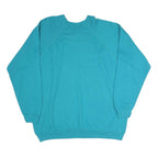 HANES Womens Blue Crew Neck Sweatshirt 2XL Cotton Blend Pullover Casual