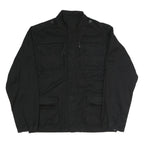 WOOLRICH Mens Black Jacket M Polyester Blend Zip Military Utility