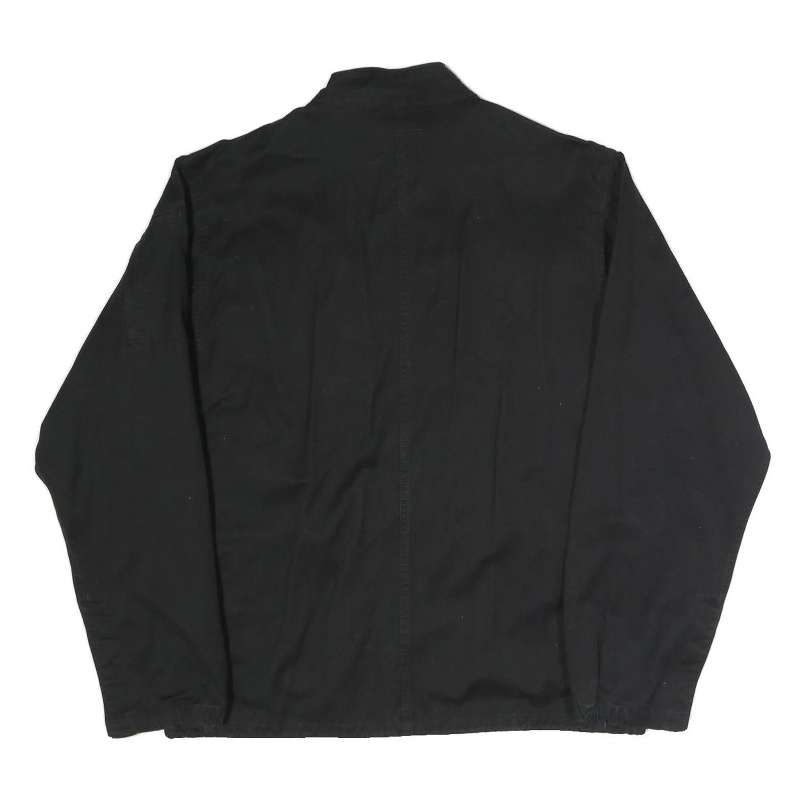 WOOLRICH Mens Black Jacket M Polyester Blend Zip Military Utility